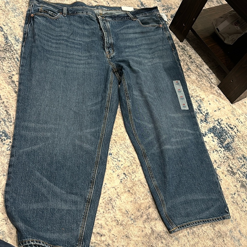 Size 22 slouchy high rose crop Jean
